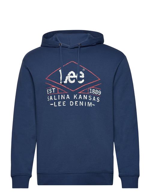 Se Lee Jeans Hoodie Lee Jeans Navy ved Booztlet