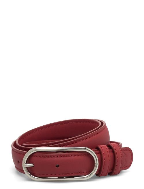 Se Becksöndergaard Glossy Nola Leather Belt Becksöndergaard Red ved Booztlet