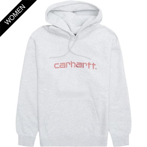 Se Carhartt Women W Hooded Carhartt Sweatshirt Ash Heather/dusty Rose ved Quint