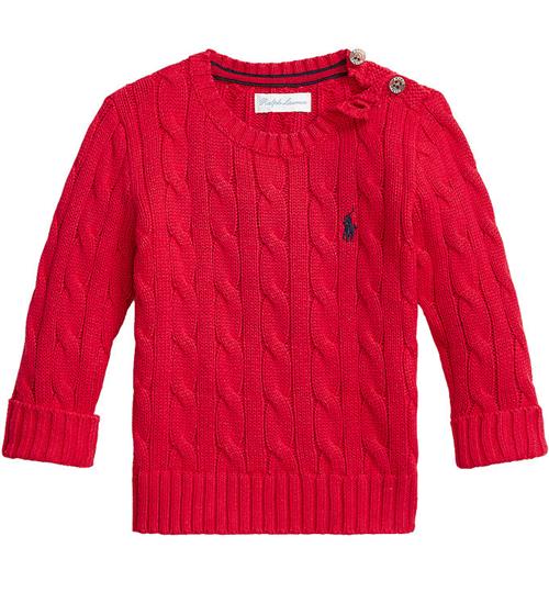 Se Polo Ralph Lauren Bluse - Strik - RÃ¸d ved KidsWorld