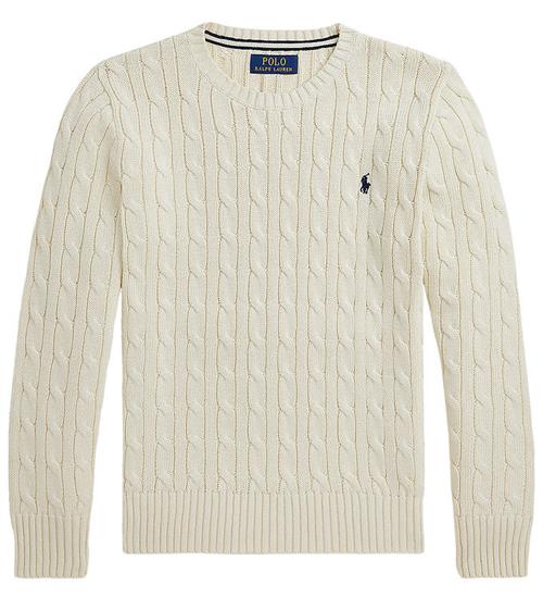 Se Polo Ralph Lauren Bluse - Strik - Cream ved KidsWorld