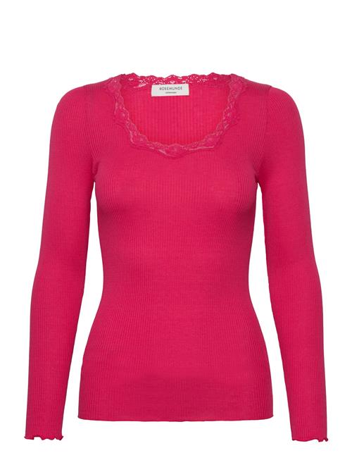 Rosemunde Rwbabette Ls U-Neck Lace Top Rosemunde Pink