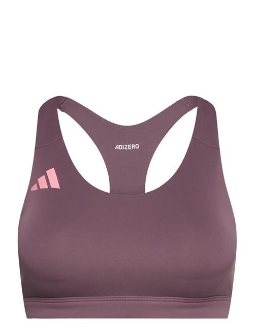 Se adidas Performance Adizero Essentials Run Medium Support Bra Adidas Performance Purple ved Booztlet