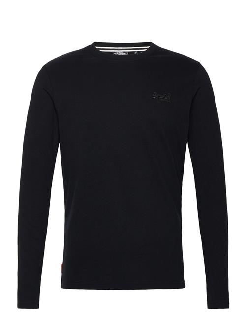 Se Superdry Essential Logo Long Sleeve Top Superdry Black ved Booztlet