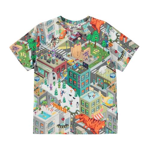 Molo GOTS Rodney T-shirt Pixelhagen | Grå | 92 cm