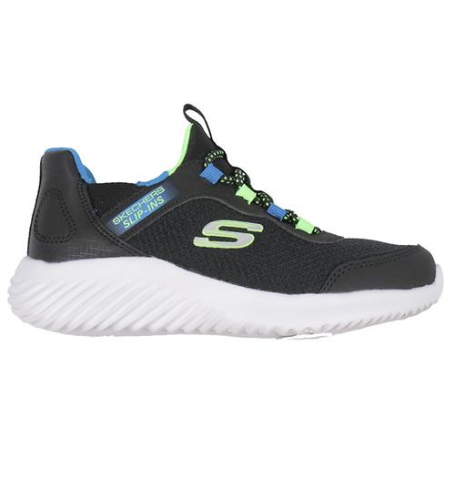 Skechers Skechers Sko - Brisk-Burst Slip-Ins - Black/Blue/Lime