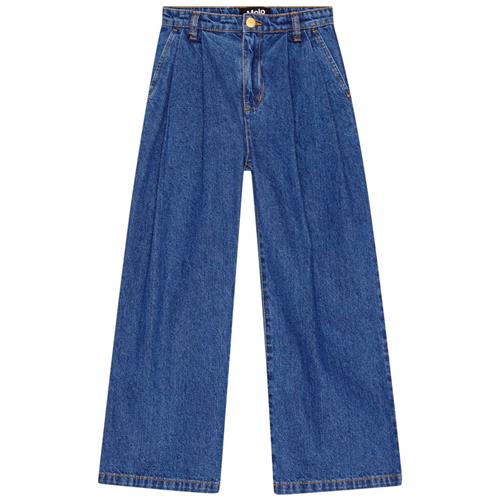 Se Molo Aeisha Jeans Mid Blue Denim | Blå | 104 cm ved Babyshop