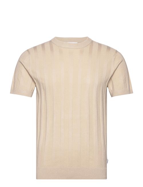 Lindbergh Knitted Crew Neck T-Shirt Lindbergh Cream