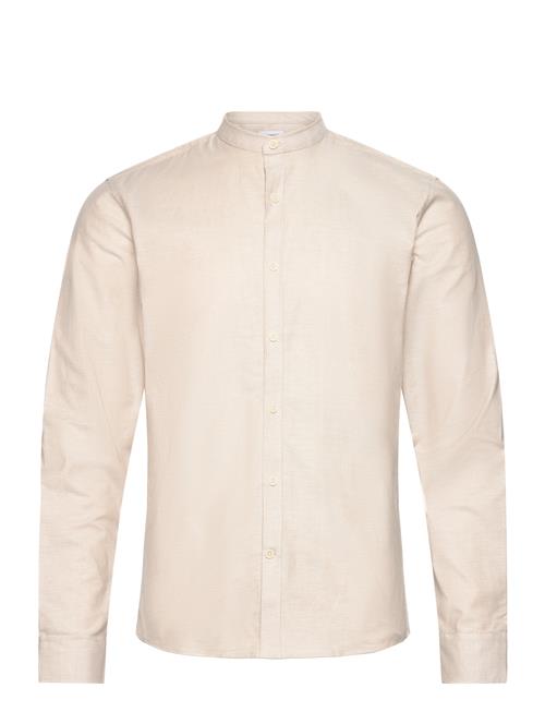 Lindbergh Yarn Dyed Oxford Superflex Shirt L/ Lindbergh Beige