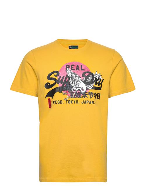 Superdry Tokyo Vl Graphic T Shirt Superdry Yellow