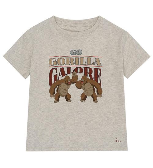 Se Konges SlÃ¸jd Konges SlÃ¸jd T-shirt - Gorilla - Off White Melange ved KidsWorld