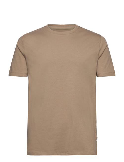 Lindbergh Mens Stretch Crew Neck Tee S/S Lindbergh Khaki