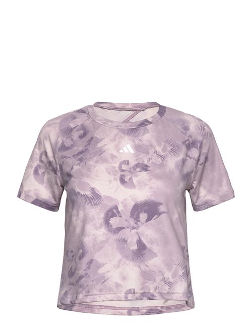 adidas Performance Aop Flower Tee Adidas Performance Purple