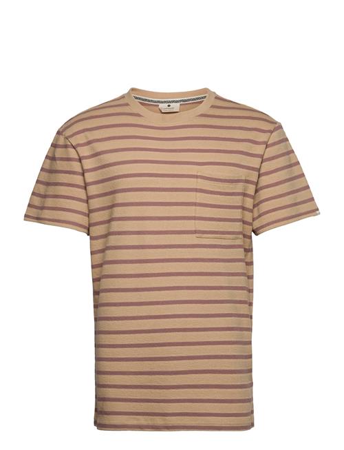 Akkikki S/S Stripe Tee - Gots Anerkjendt Beige