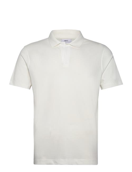 Se Mango Slim-Fit Cotton-Piqué Polo Shirt Mango Cream ved Booztlet