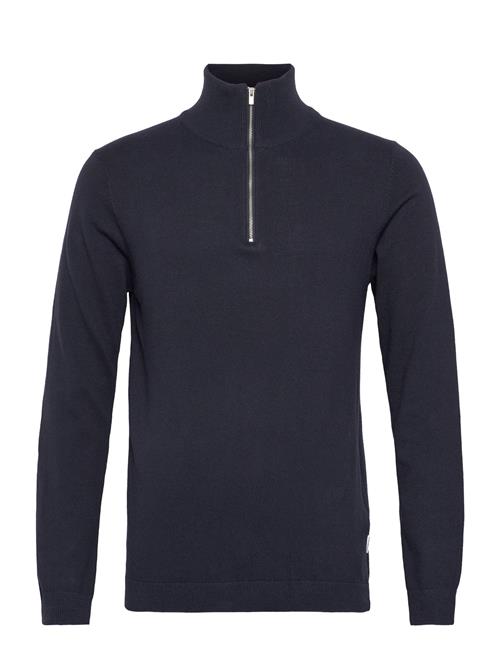 Se Lindbergh 100% Recycle Knit Half Zip Lindbergh Navy ved Booztlet