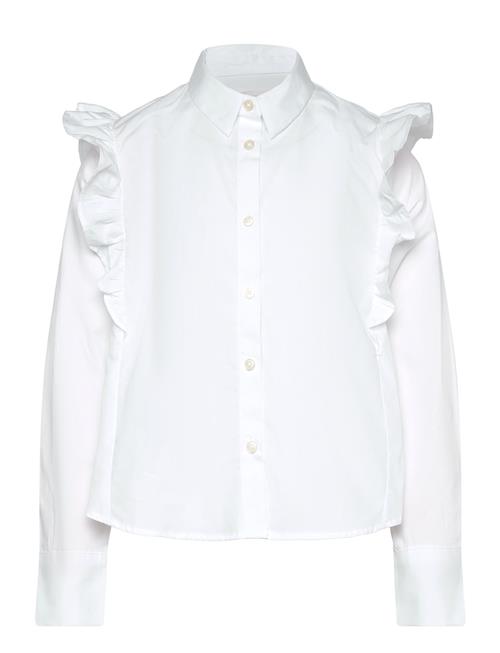 Ruffled Cotton Shirt Mango White