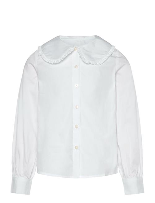 Baby-Collar Openwork Shirt Mango White