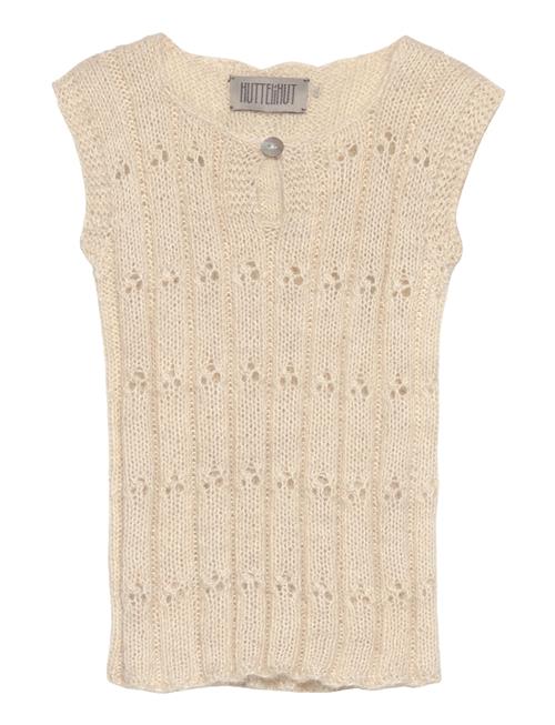 Se Huttelihut Vest Alpaca Wool Knit Huttelihut Cream ved Booztlet