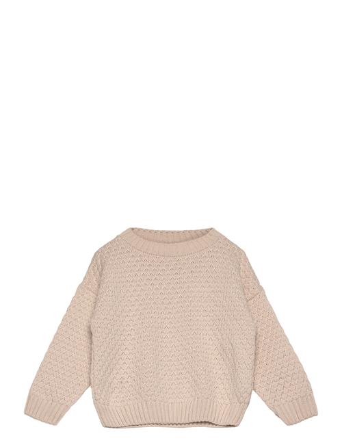 Se Huttelihut Sweater Solid Knit Huttelihut Beige ved Booztlet