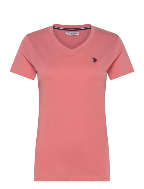 Se U.S. Polo Assn. Uspa V Neck Tee Assia Women U.S. Polo Assn. Pink ved Booztlet