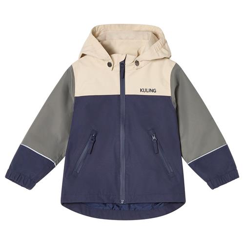 Se Kuling Lillehammer Kontrastfarvet Skaljakke Green/Navy | Marine blå | 104 cm ved Babyshop