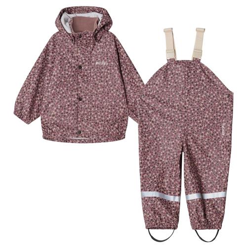 Se Kuling San Marino Genanvendt Blomstret Regnsæt Lilac Flower | Lilla | 110/116 cm ved Babyshop