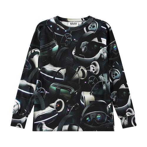 Se Molo GOTS Rill Langærmet T-shirt Virtual Reality | Sort | 104 cm ved Babyshop