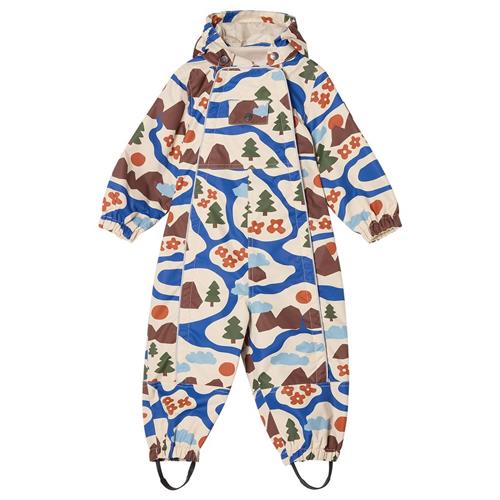 Se Kuling Milano Mønstret Skaloverall Doodle Map | Blå | 92 cm ved Babyshop