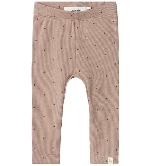 Se Lil Atelier Lil' Atelier Leggings - Rib - NbfGago - Etherea ved KidsWorld