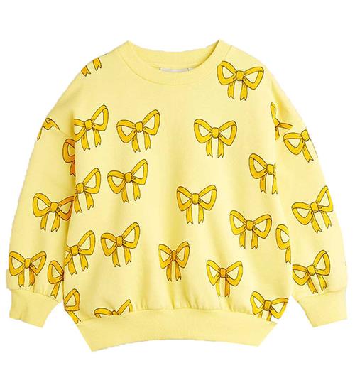 Se Mini Rodini Mini Rodini Sweatshirt - Bow - Gul ved KidsWorld