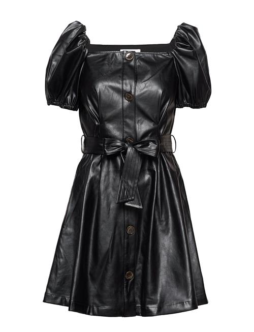 DESIGNERS, REMIX Button Detailed Leather Free Leather Dress DESIGNERS, REMIX Black