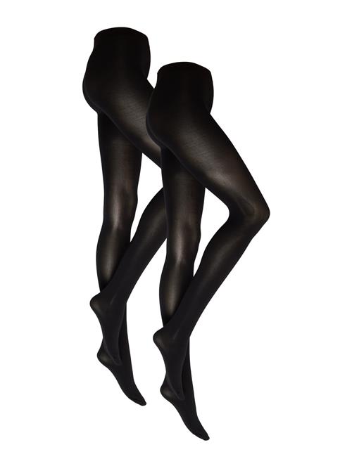 Se Pieces Pcnew Nikoline 90 Den Tights 2 Pack Noos Pieces Black ved Booztlet