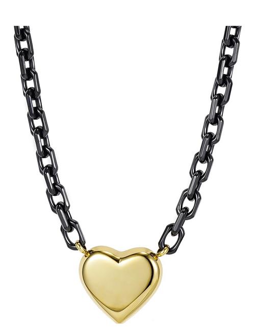 Se Bud to rose Heartly Necklace Gold/Black Bud To Rose Gold ved Booztlet