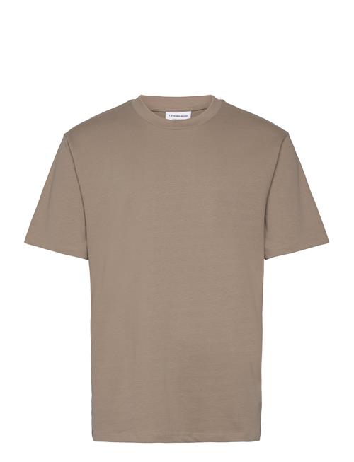 Lindbergh O-Neck Tee Over S/S Lindbergh Beige