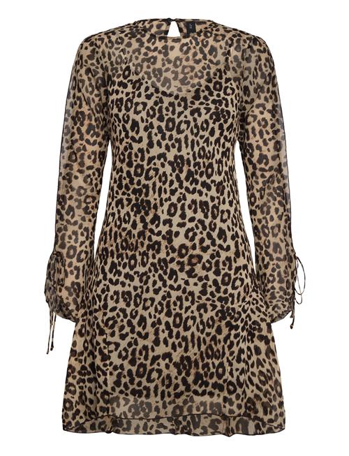 Mango Short Leopard-Print Dress Mango Brown