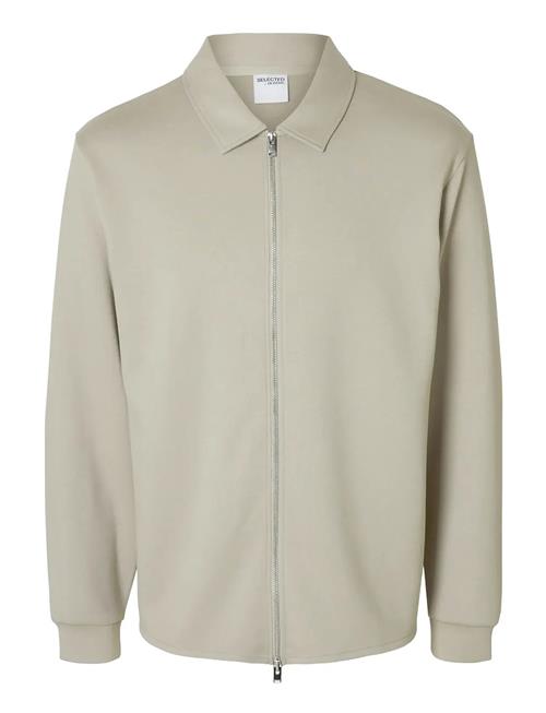 Slhemanuel Soft Full Zip Sweat Noos Selected Beige