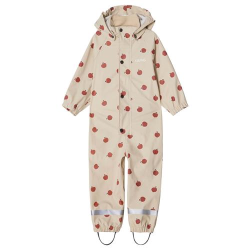 Se Kuling Leeds Mønstret Genanvendt Regndragt Med Æbler Foggy White | Hvid | 74/80 cm ved Babyshop