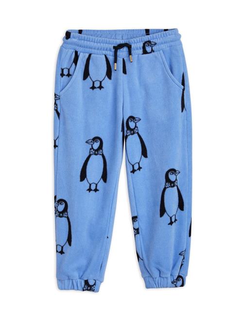 Se Mini Rodini Penguin Fleecebukser Blå | Blå | 80/86 cm ved Babyshop