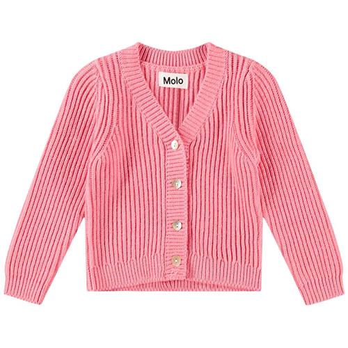 Se Molo Gisella Cardigan Flamingo Plume | Lyserød | 74 cm ved Babyshop