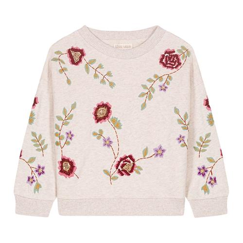 Louise Misha Rosalia Sweatshirt Med Blomsterbroderi Beige | Beige | 3 years