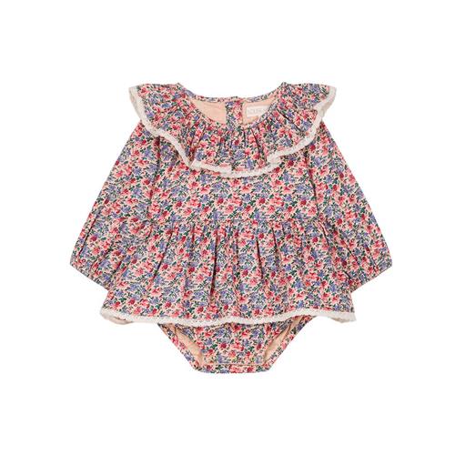 Se Louise Misha India Blomstret Bodykjole Blush Floral World | Lyserød | 9 months ved Babyshop