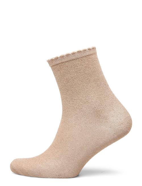 Pieces Pcsebby Glitter Long Socks Noos Bc Pieces Beige