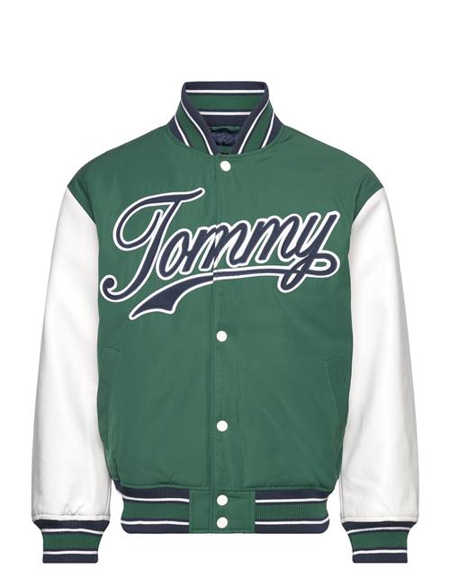 Tommy Jeans Tjm Letterman Jacket Ext Tommy Jeans Green