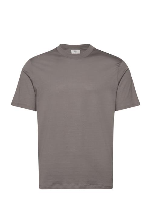 Mango Slim-Fit Mercerised T-Shirt Mango Grey