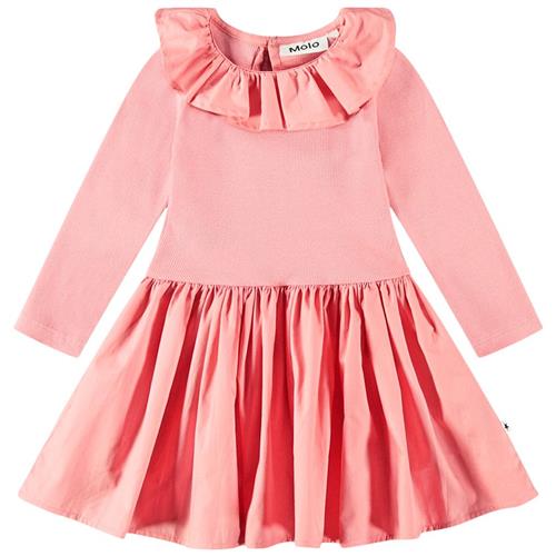 Se Molo GOTS Crystala Kjole Flamingo Plume | Lyserød | 86 cm ved Babyshop