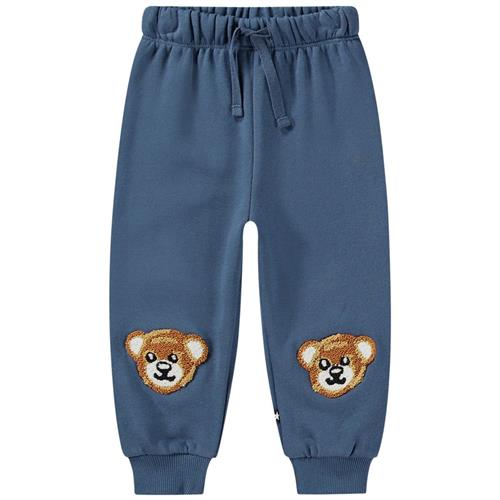 Molo GOTS Simeon Joggingbukser Teddy Friend | Blå | 74 cm