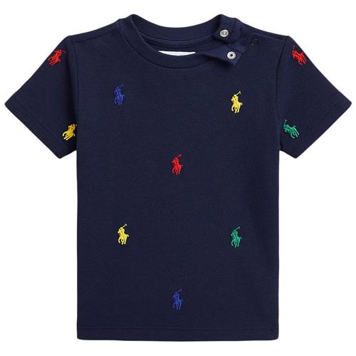 Ralph Lauren Broderet Logo Baby T-shirt Navyblå | Marine blå | 3 months