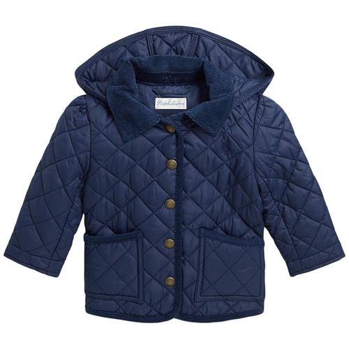 Se Ralph Lauren Quiltet Babyjakke Navyblå | Marine blå | 9 months ved Babyshop