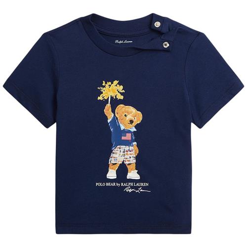 Se Ralph Lauren Logo Baby T-shirt Navyblå | Marine blå | 6 months ved Babyshop